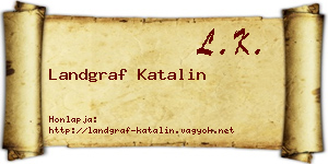 Landgraf Katalin névjegykártya