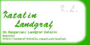 katalin landgraf business card